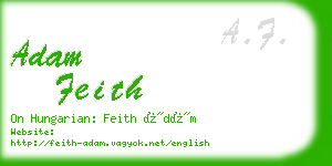 adam feith business card